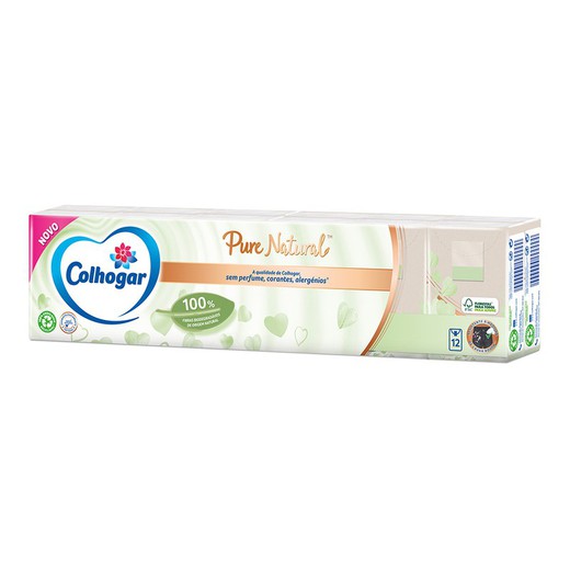 Pack pañuelos colhogar 100% natural pack 12ud