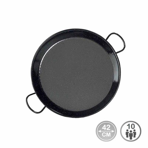 Panela de paella de aço esmaltado tradicional ø42cm (10 pessoas)