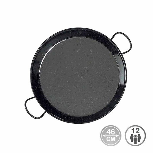 Panela de paella de aço esmaltado tradicional ø46cm (12 pessoas)