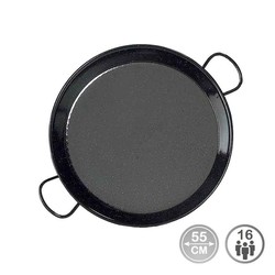 Poêle à paella traditionnelle en acier émaillé ø55cm (16 personnes)