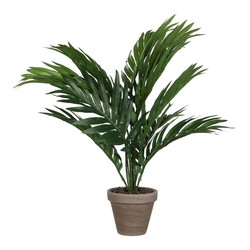 Palma amarela ou areca pvc com vaso cinza d11.5cm-h45xd60cm