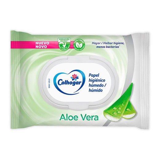 Papel higiénico humedo aloe vera colhogar 42ud