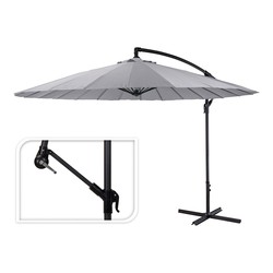 Parasol Excentrico Diam.300cm Color Gris Claro