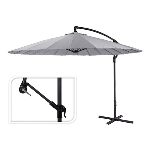 Parasol Excentrique Diam.300cm Couleur Gris Clair