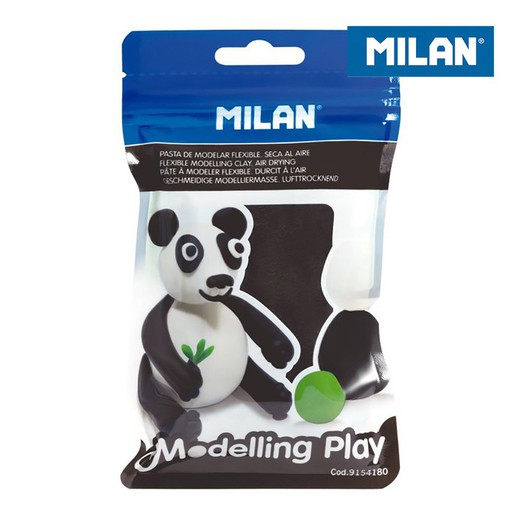 Pasta de modelar modelling play 100g seca al aire, negro milan