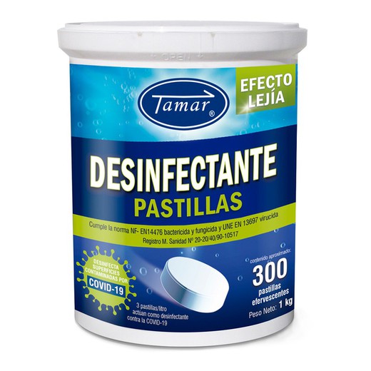 Pastillas potabilizadoras cloro desinfectante 1kg tamar