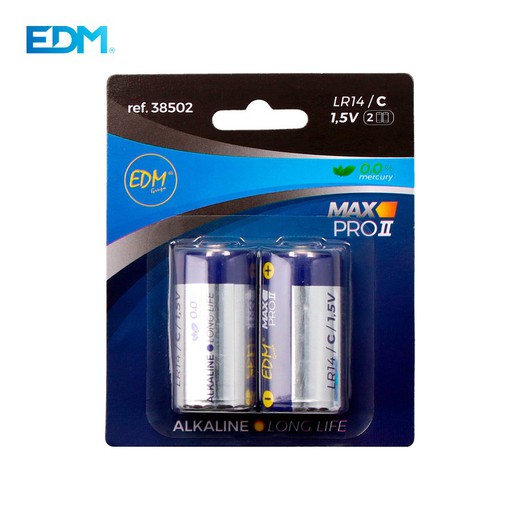 Bateria alcalina lr-14 edm (blister 2 unidades)