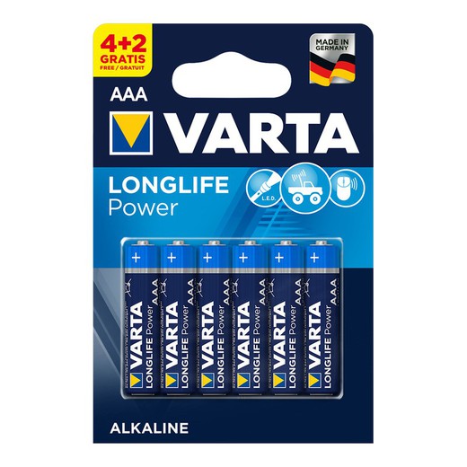 Bateria alcalina lr-3 varta (bolha 6 baterias 4 + 2)