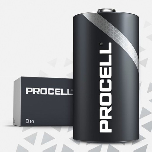 Pile alcaline lr20 duracell procell (rétractable 10 unités)