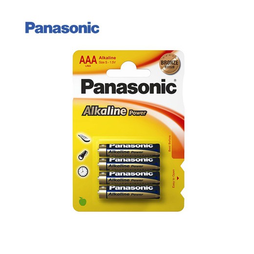 Bateria alcalina Panasonic lr-03 de bronze (4 baterias tipo blister)