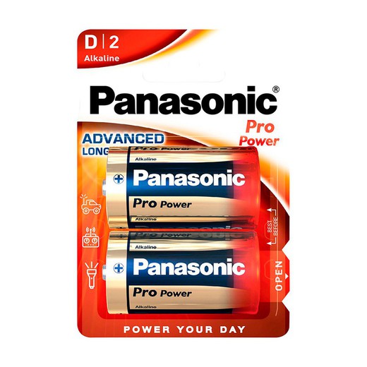 Bateria alcalina Panasonic propower lr20 (blister 2 baterias)