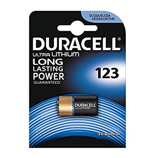 Bateria Cr123a duracell 3v (bateria 1 blister)