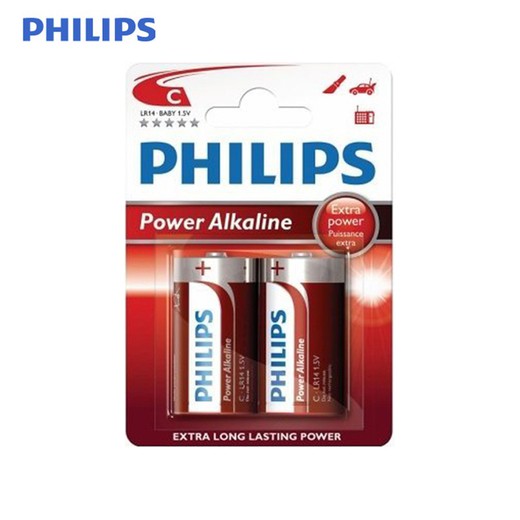 Bateria alcalina Philips lr14 c (blister 2 baterias)