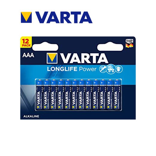 Bateria alcalina Varta lr03 aaa (bolha 12 baterias 8 + 4)