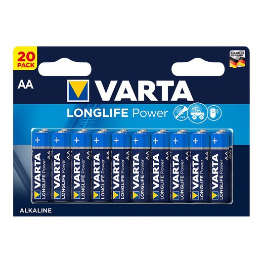 Varta haute énergie aa batterie lr06 pack 20uni