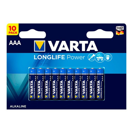 Bateria varta de alta energia aaa lr03 pack 10uni