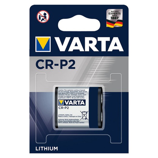 Batterie varta lithium cr p2 6v blister 1 unité