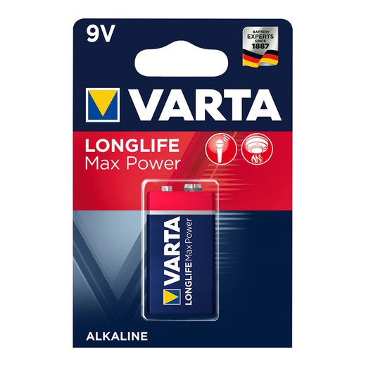 Batterie varta longue durée puissance max 9v pack 1 unité