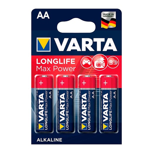 Bateria AA Varta longa vida máxima (blister 4 baterias)