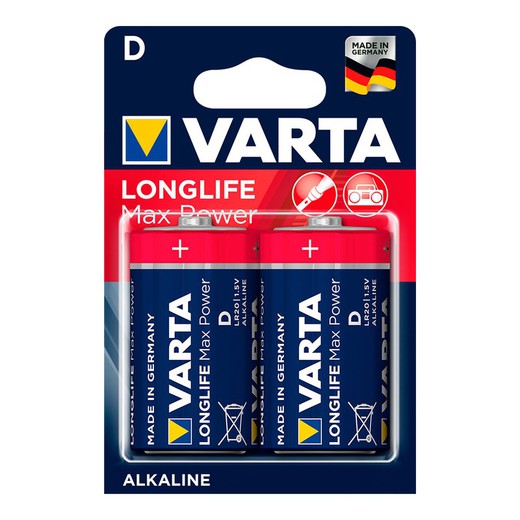 Bateria varta longa vida máxima potência lr20 d pack 2 uni