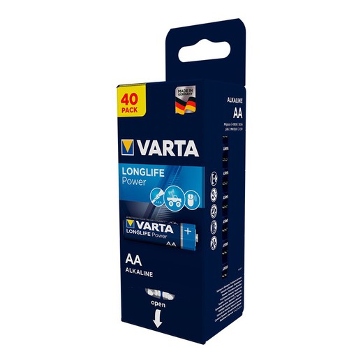 Bateria varta longlife aa lr6 (pacote de 40uni em massa) 6x14x5cm