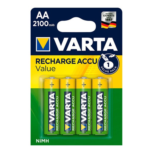 Bateria recarregável varta. Accu aa lr06 2100mah pack 4uni