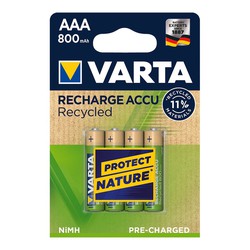 Pila varta recargable accu aaa lr03 800mah pack 4uni