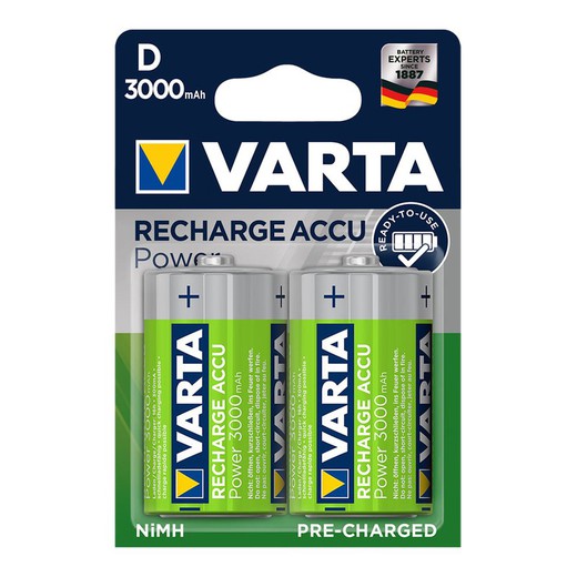 Batterie rechargeable varta accu power d lr20 3000mah blister 2