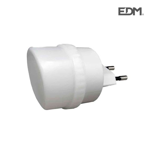 Luz noturna com led edm branco redondo