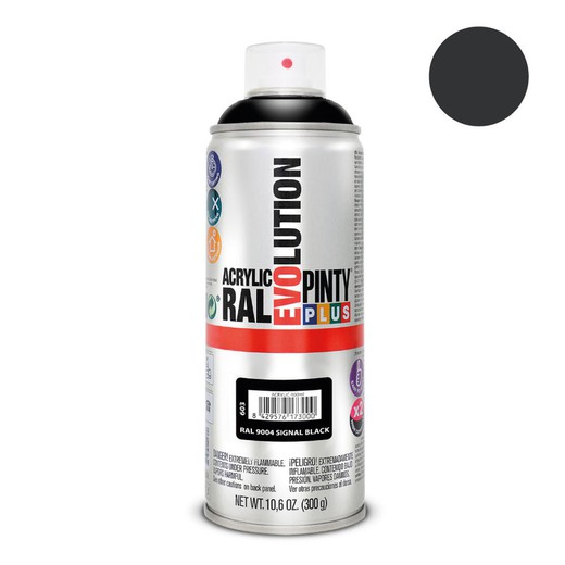 Pintura en spray pintyplus evolution 520cc ral 9004 negro señales