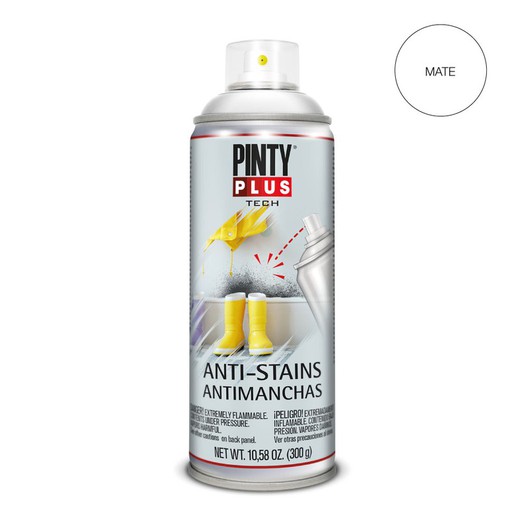 Pintura en spray pintyplus tech antimanchas spray 520cc x101 blanco