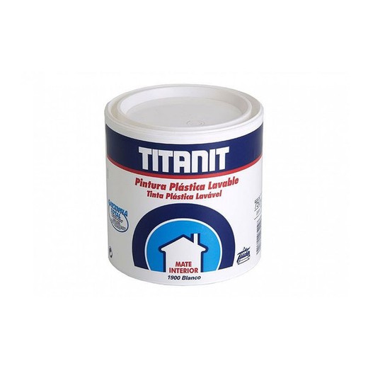 Pintura Para Paredes Y Techos Lavable Titanit Mate Blanco Interior 750ml Titanlux 029190034