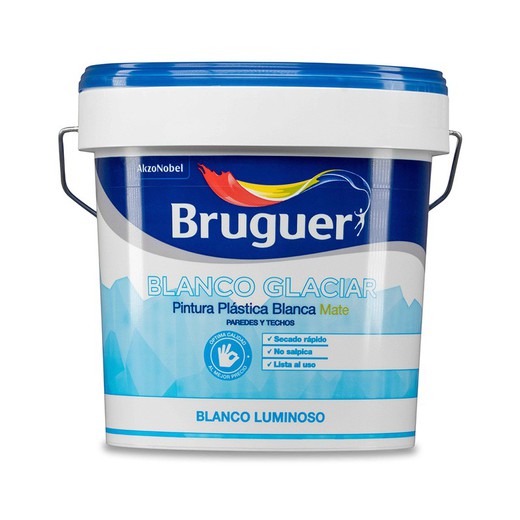 Peinture plastique intérieur blanc glacier mat 4l bruguer