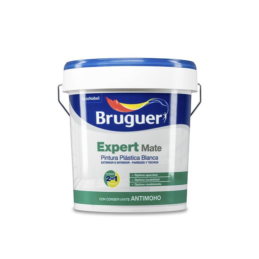 Peinture expert blanc mat pp 0.75l pour bruguer intérieur et extérieur