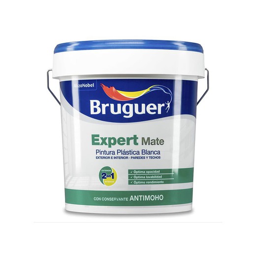 Pintura pp mate blanca expert 4l para interior y exterior bruguer