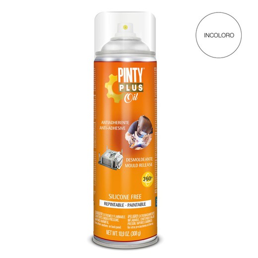 Pintyplus oil desmoldeante antiproyecciones de soldadura sin siliconas spray 650 cc