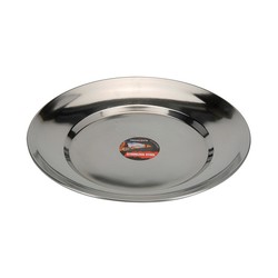 Assiette plate en acier inoxydable de 21 cm