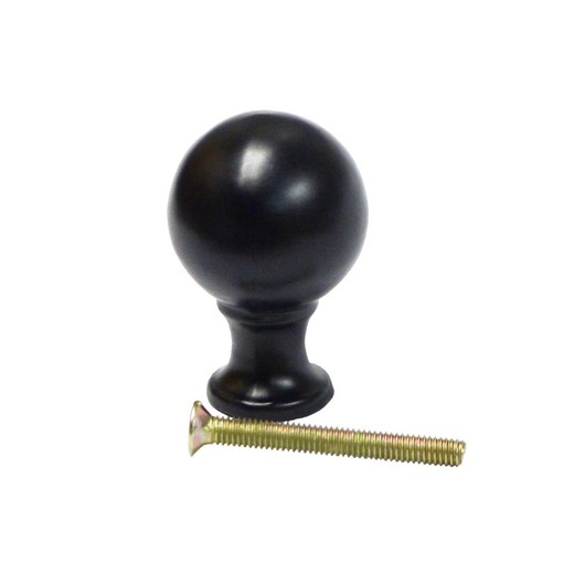 Bouton boule 18mm hº noir