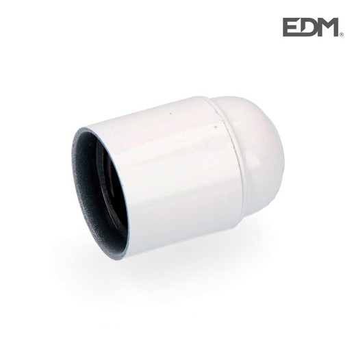 Suporte da lâmpada bk. Edm branco reforçado e-27