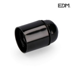 Suporte da lâmpada bk. Reforçado e-27 preto (22285) edm