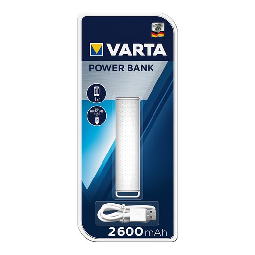 Banque d'alimentation varta blanc 2600mah