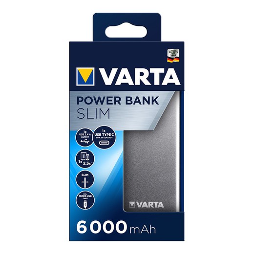 Banque d'alimentation varta plat 6000mah