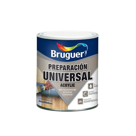 Préparation universelle acrylique blanc 0,25l bruguer