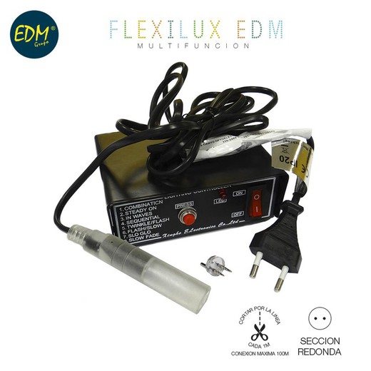 Programmateur de tube 2 voies Flexilux 100m (ip44 indoor-outdoor) edm