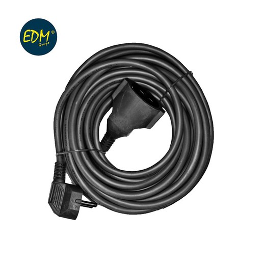 Tuyau de rallonge 15mts 3x1,5 flexible noir edm