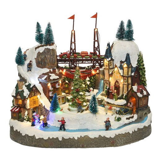 Pueblo navideño 25,5x39x31,5cm 25l