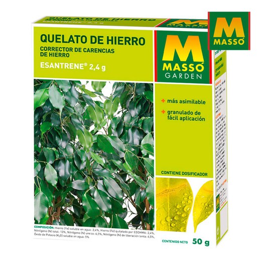 Quelato de hierro 50 gr. Fertilizante massó