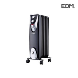 Radiador modelo "black edition" - sin aceite - (6 elementos) - 1000w - edm