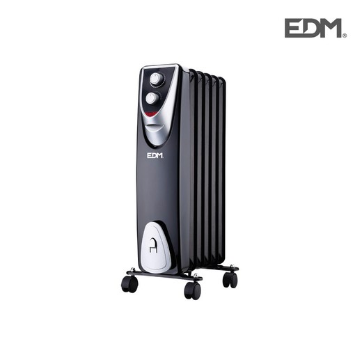 Radiateur modèle "black edition" - sans huile - (6 éléments) - 1000w - edm