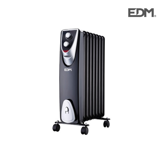 Radiateur modèle "black edition" - sans huile - (8 éléments) - 1500w - edm